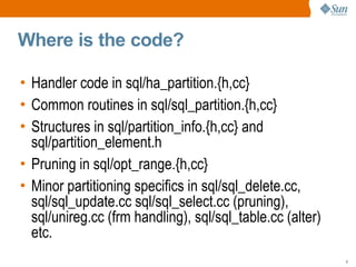 Partitioning Under The Hood