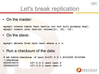Make Your Life Easier With Maatkit