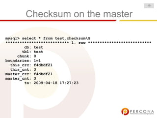 Make Your Life Easier With Maatkit