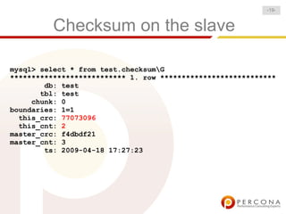 Make Your Life Easier With Maatkit