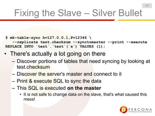 Make Your Life Easier With Maatkit