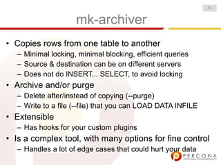 Make Your Life Easier With Maatkit