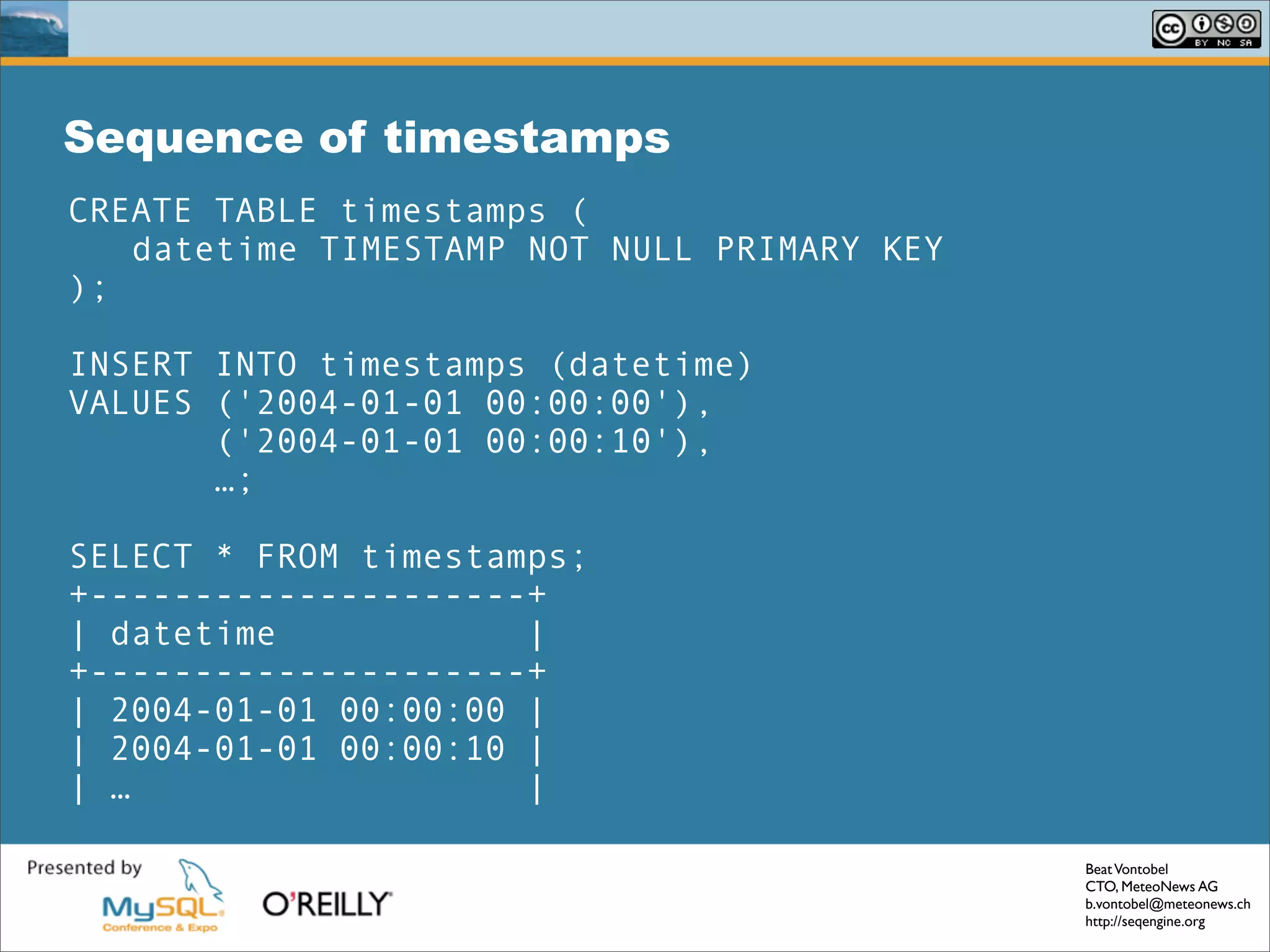 Solving Common Sql Problems With The Seq Engine