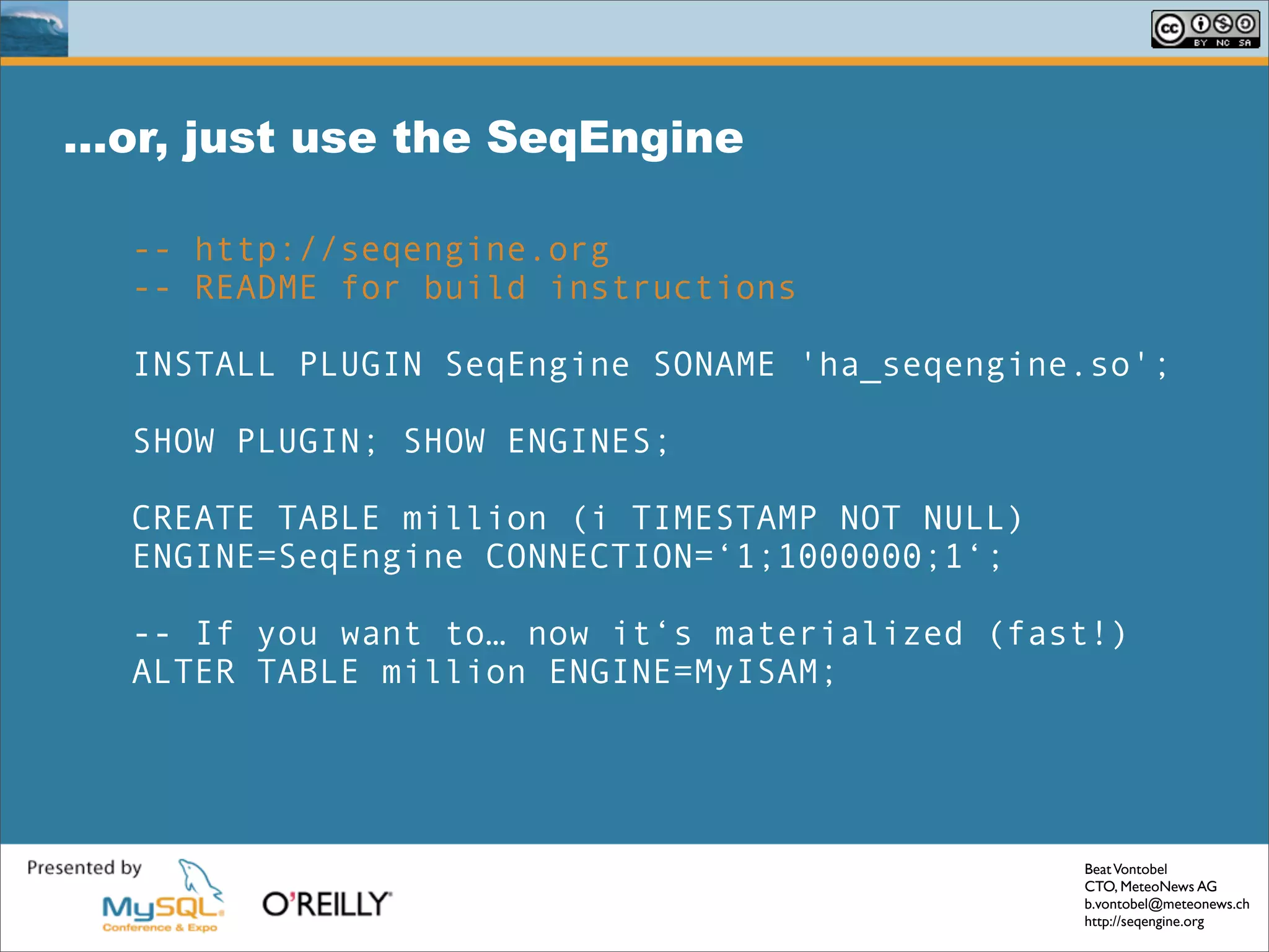 Solving Common Sql Problems With The Seq Engine