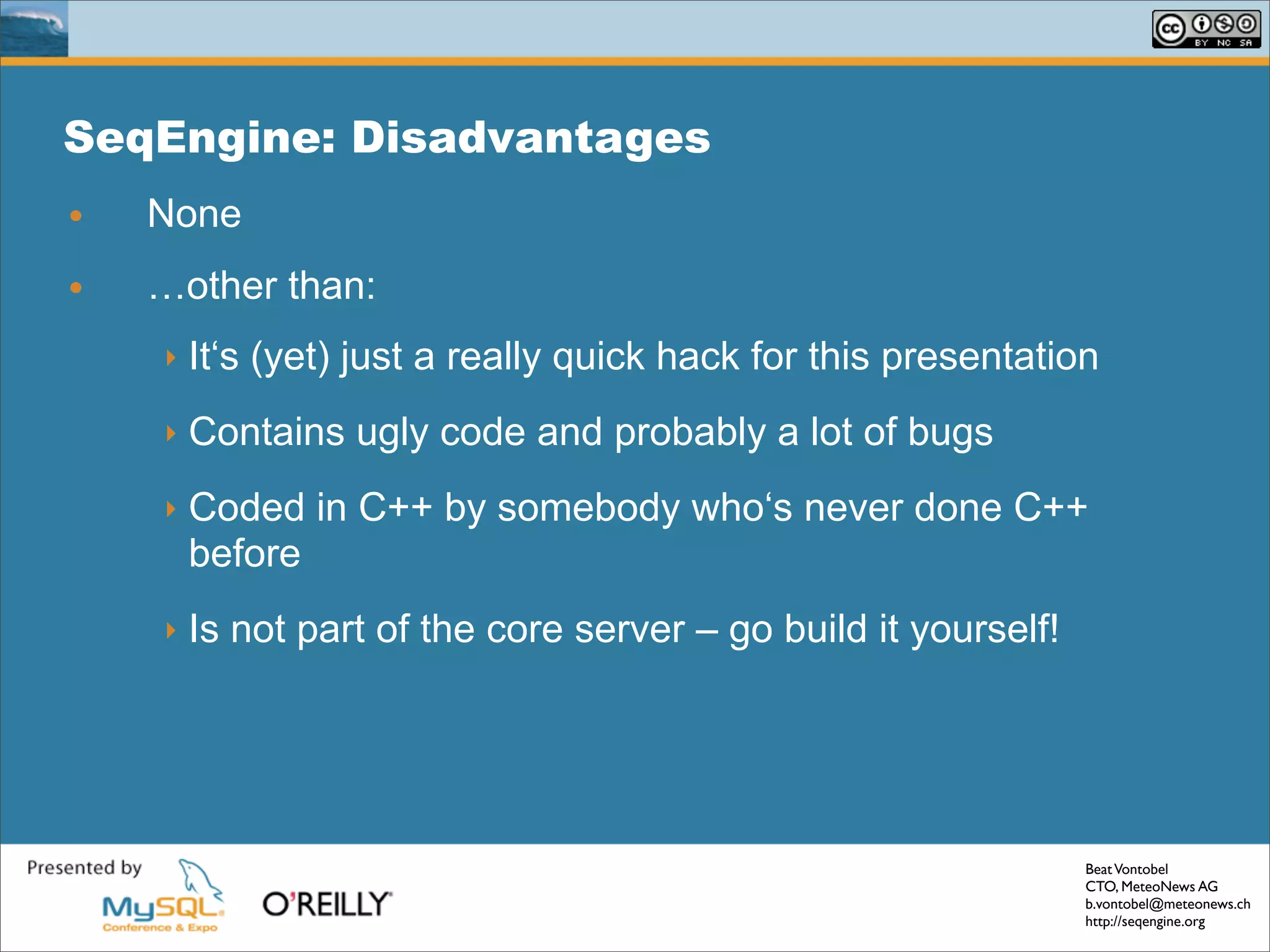 Solving Common Sql Problems With The Seq Engine
