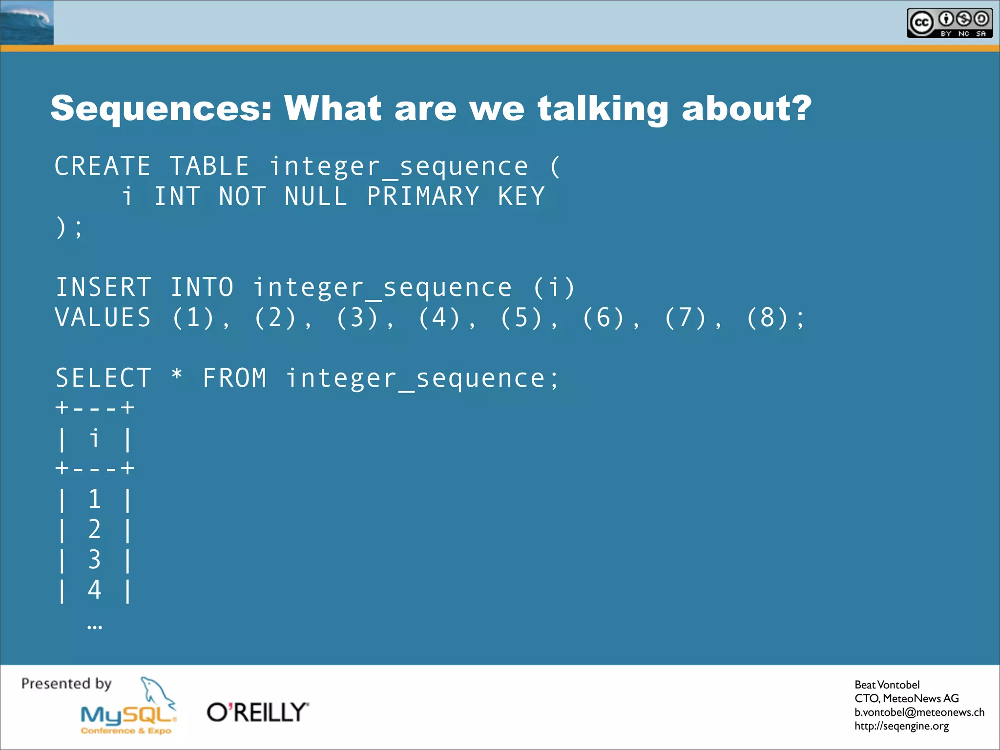 Solving Common Sql Problems With The Seq Engine