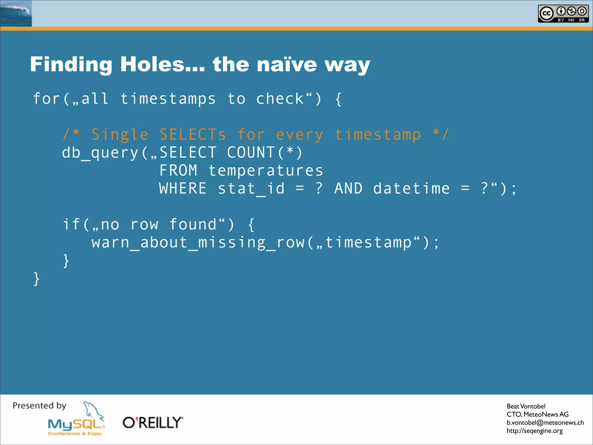 Solving Common Sql Problems With The Seq Engine