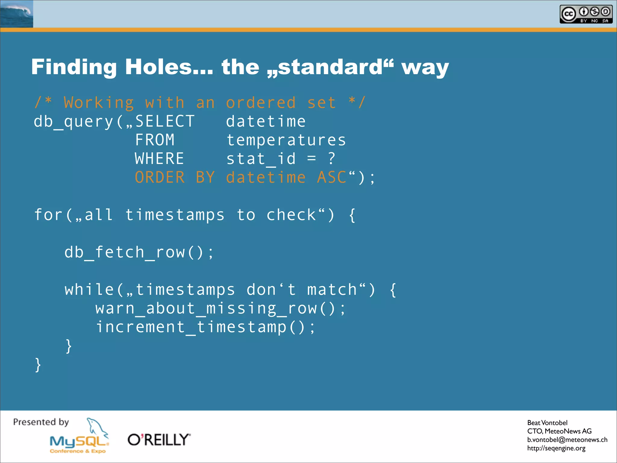 Solving Common Sql Problems With The Seq Engine