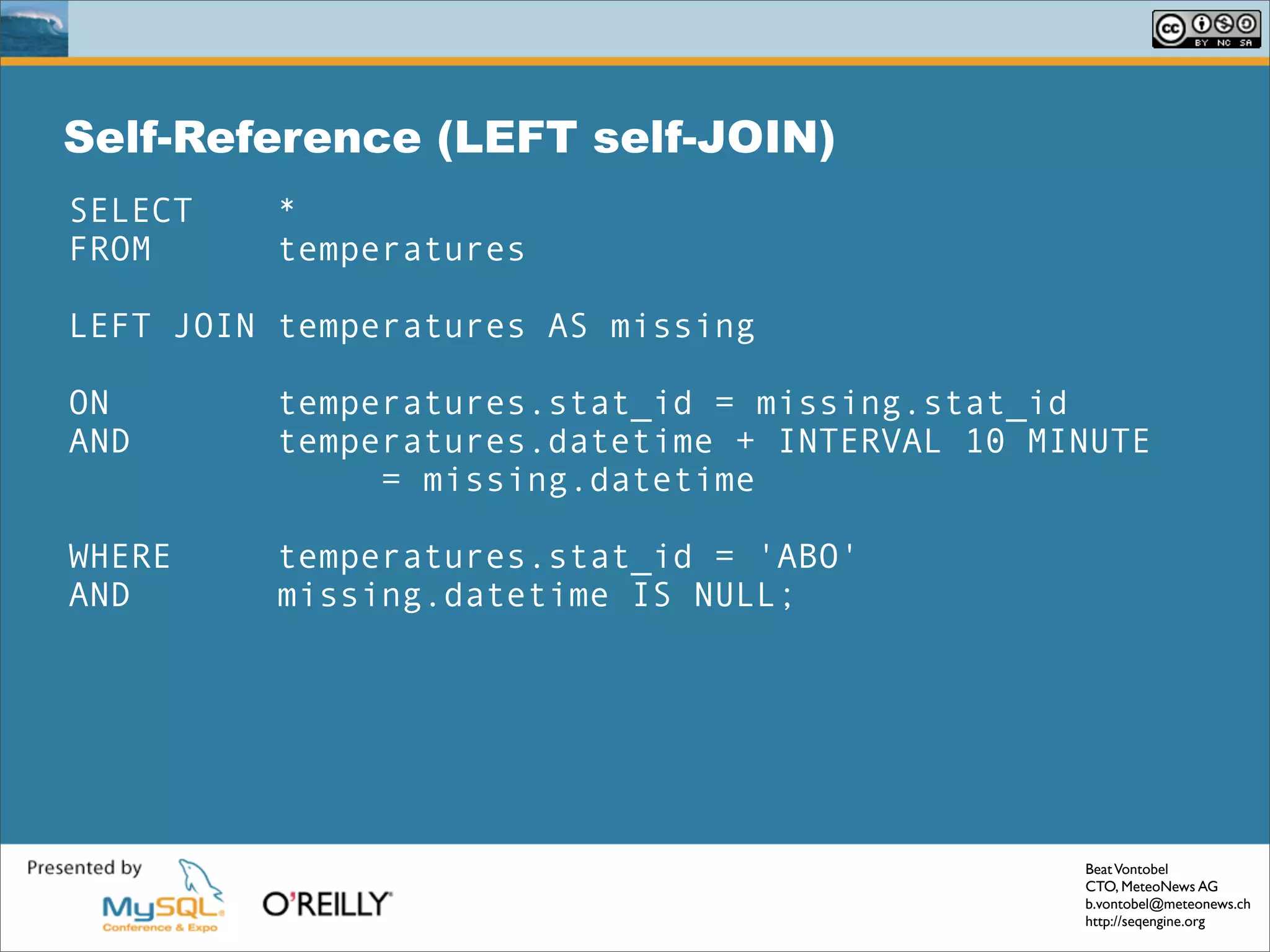 Solving Common Sql Problems With The Seq Engine