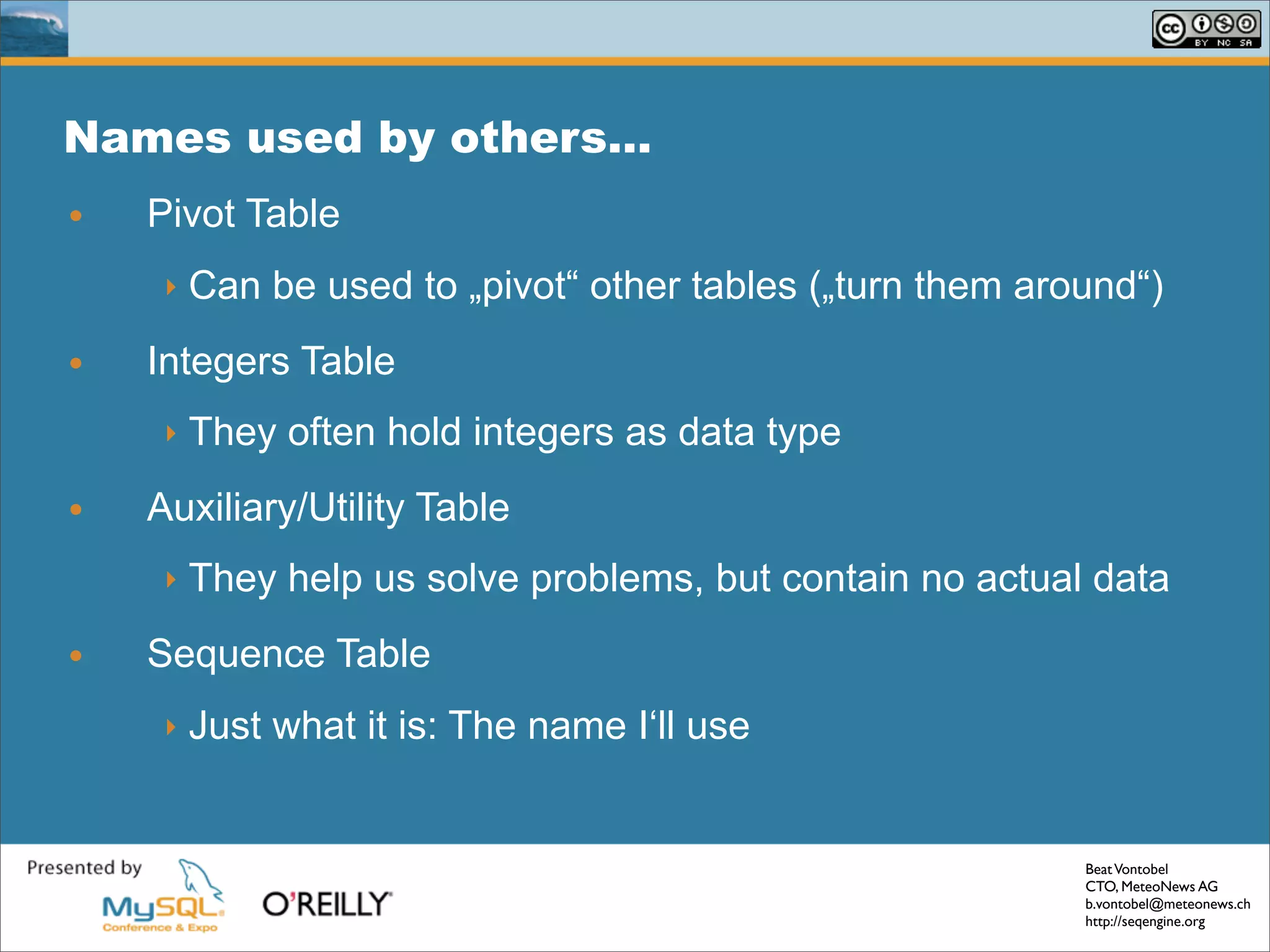 Solving Common Sql Problems With The Seq Engine