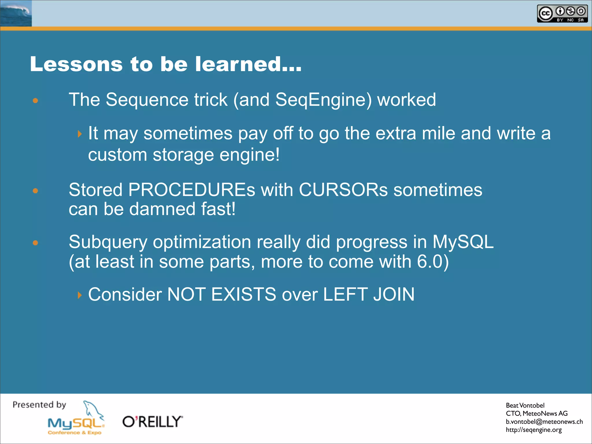 Solving Common Sql Problems With The Seq Engine