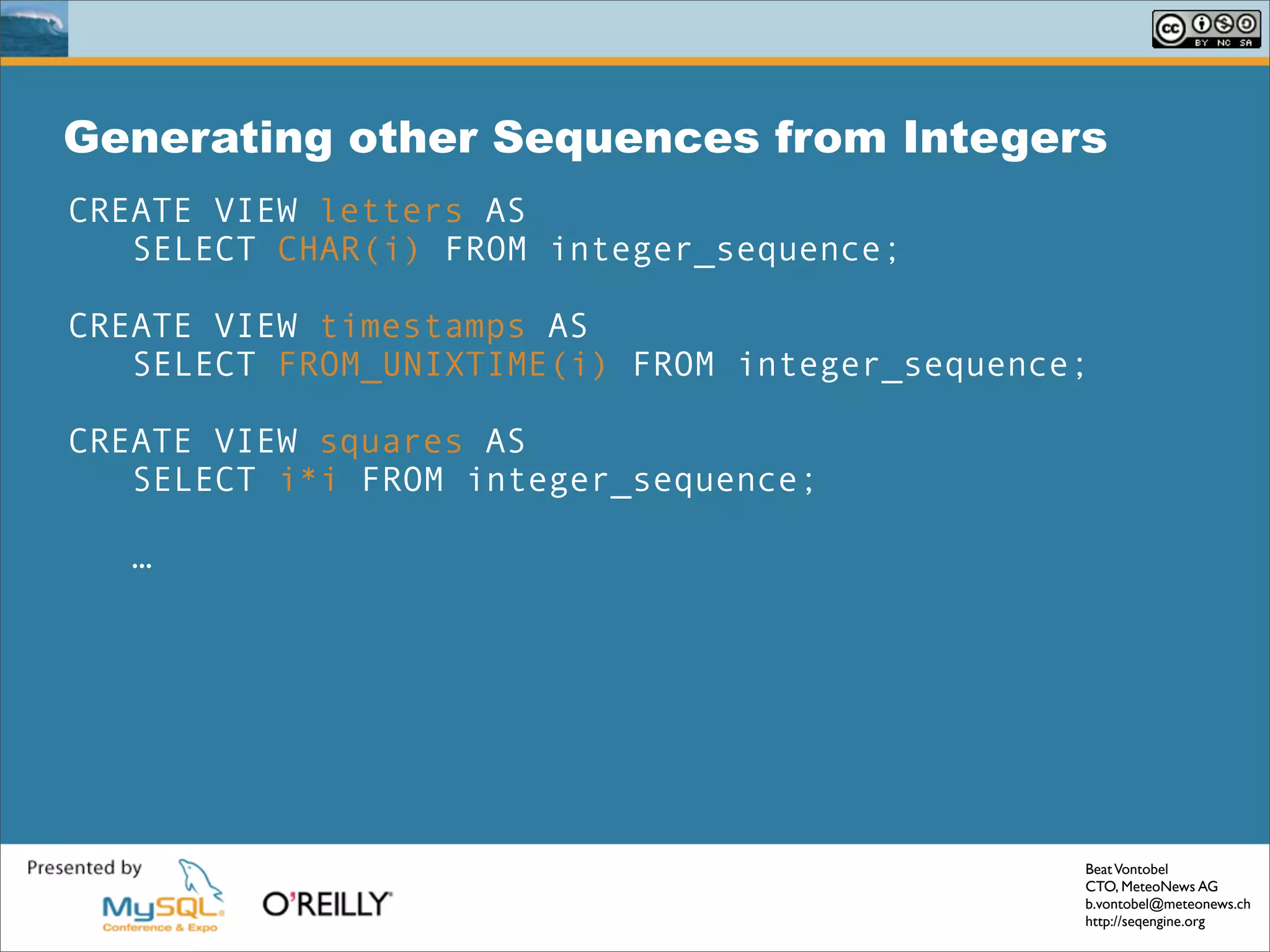 Solving Common Sql Problems With The Seq Engine