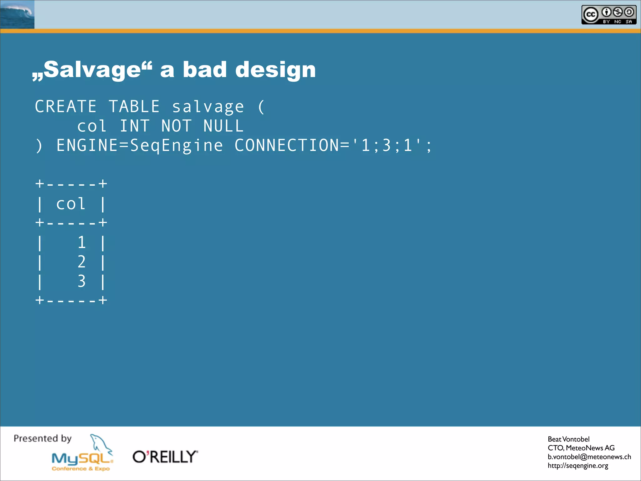Solving Common Sql Problems With The Seq Engine