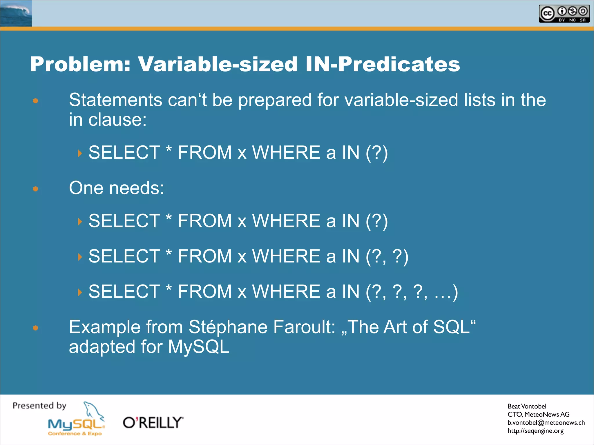 Solving Common Sql Problems With The Seq Engine