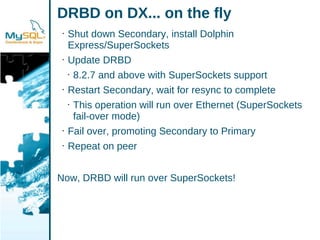 My Sql High Availability With A Punch Drbd 83 And Drbd For Dolphin Express