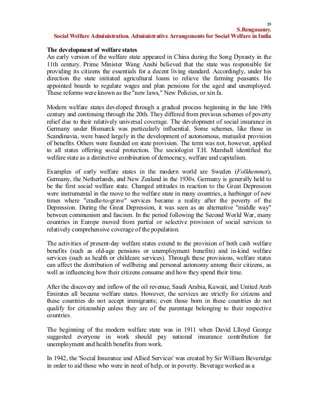 essay on social welfare