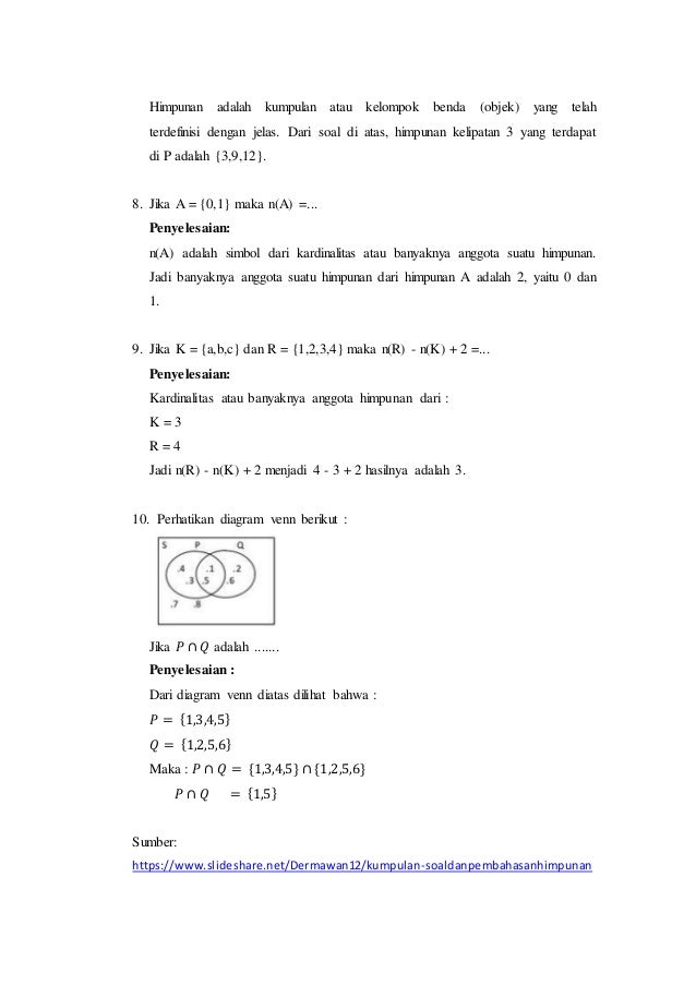 Kumpulan Soal Dan Pembahasan Matematika Kombinatorik Relasi Biner D