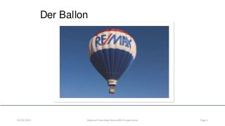 Der Ballon
25/03/2015 Regional Franchise/Vienna BNI-Presentation Page 1
 