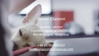 +46 (0)760 405012
daniel.eliasson@apegroup.com
Daniel Eliasson
Speaker, advisor
Founder: xwine.se GNOSCO
Bus.developer: Apegroup
 