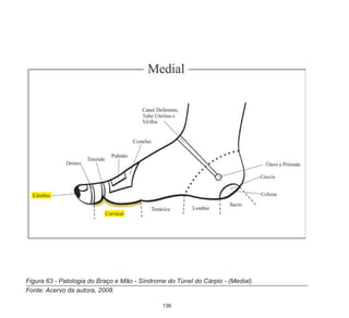 136
Figura 63 - Patologia do Braço e Mão - Síndrome do Túnel do Cárpio - (Medial).
Fonte: Acervo da autora, 2008.	
 