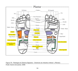 156
Figura 79 - Patologia do Sistema Digestivo - Sindrome do Intestino Irritável - (Plantar).
Fonte: Acervo da autora, 2008.
 