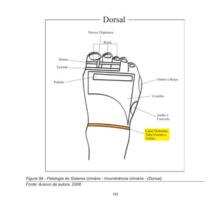 183
Figura 98 - Patologia do Sistema Urinário - Incontinência Urinária - (Dorsal).
Fonte: Acervo da autora, 2008.
 