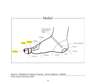 45
Figura 9 - Patologias da Cabeça e Pescoço - Nervos trigêmeos - (Medial)
Fonte: Acervo da autora, 2008.
 