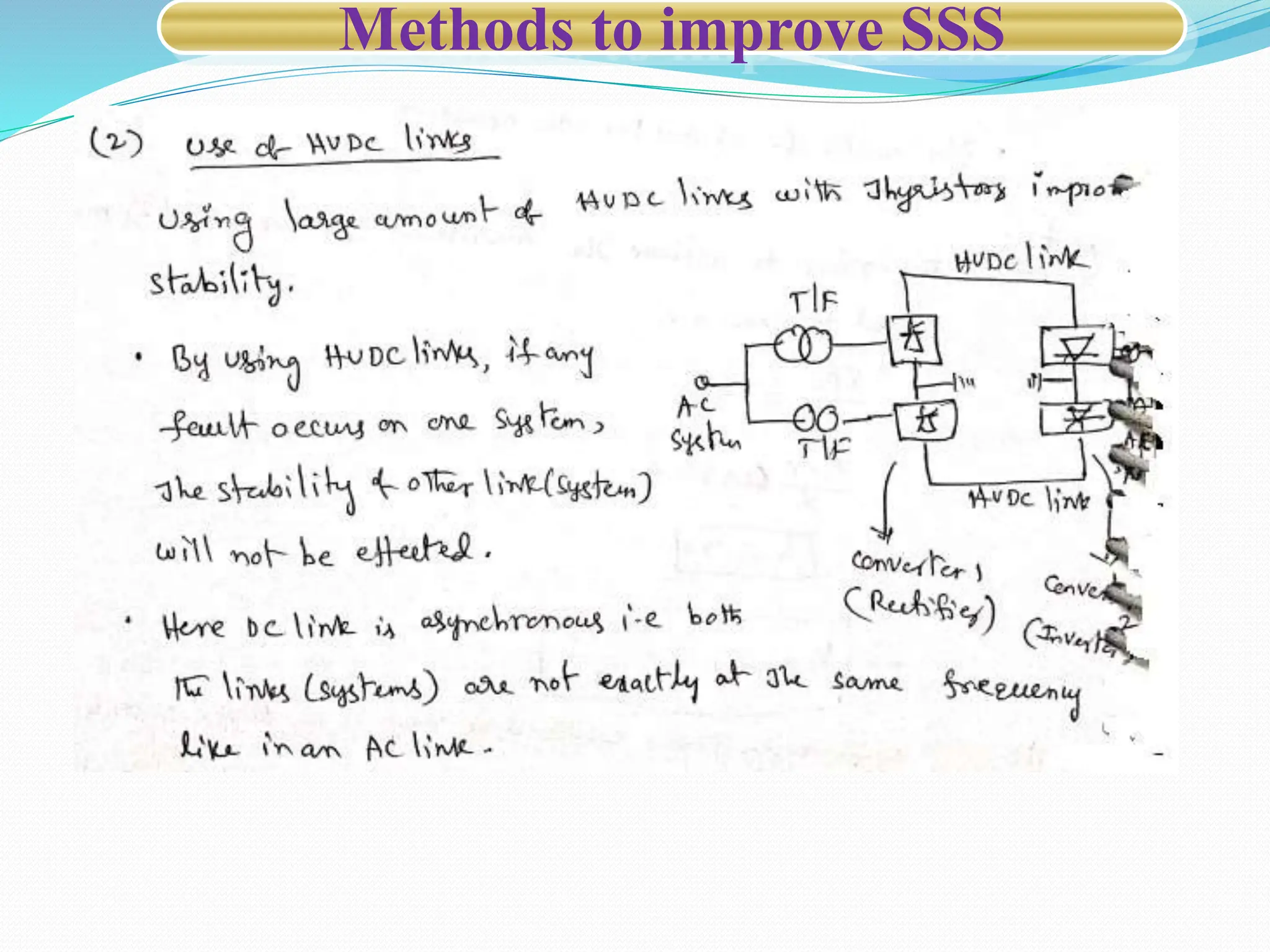 Methods to improve SSS
 