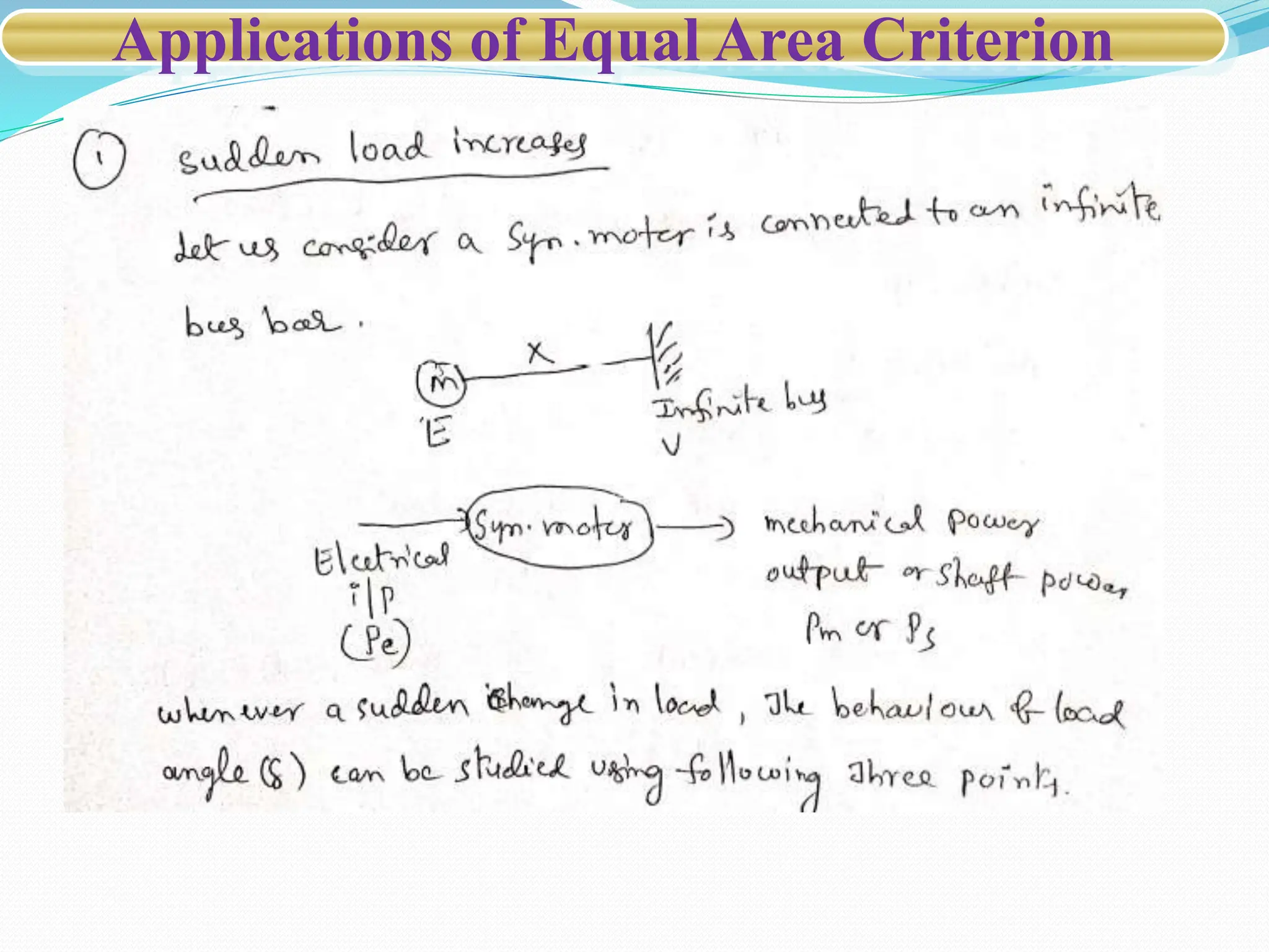 Applications of Equal Area Criterion
 
