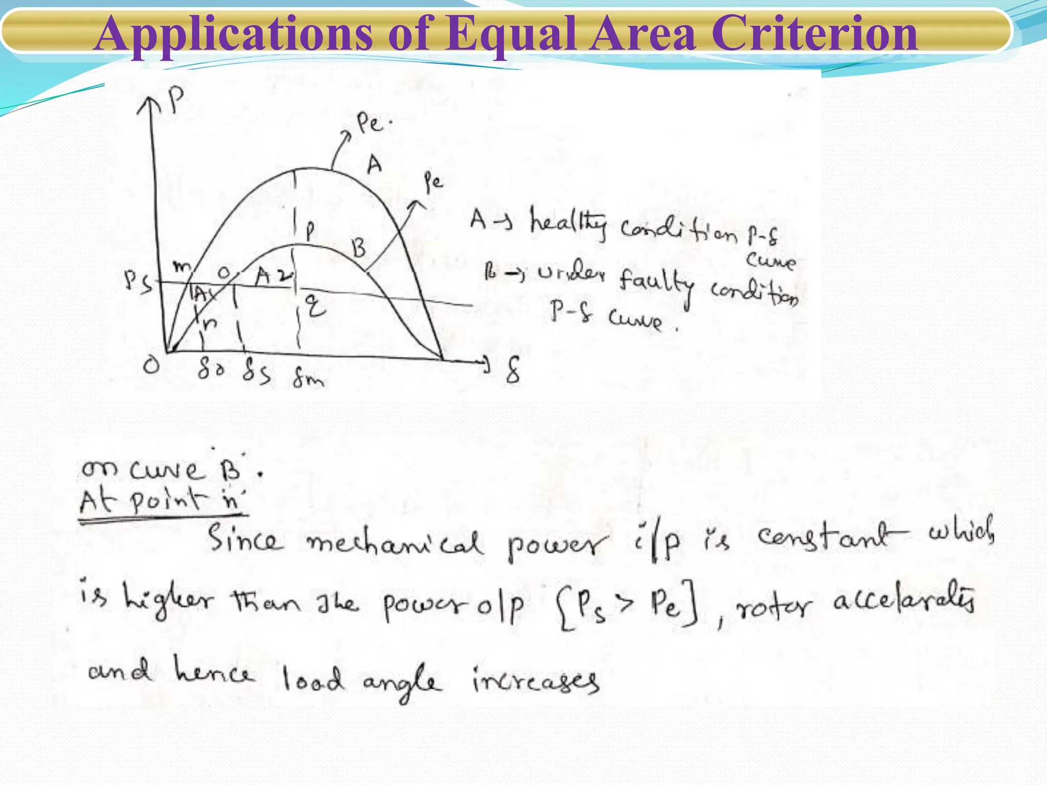 Applications of Equal Area Criterion
 