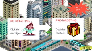 RE-TARGETING
Digitale
Anzeigen
PRE-TARGETING
Digitaler
Content
Hier und
jetzt!
 