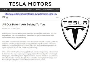 http://www.teslamotors.com/blog/all-our-patent-are-belong-you
 