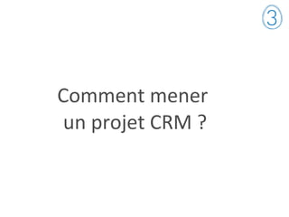 Comment mener
un projet CRM ?
 