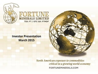 1
Investor Presentation
March 2015
 