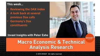 1
This week…
• Reviewing the DAX index
• A look back at several
previous Dax calls
• Germany's Dax
constituents
 