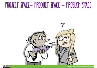 More at http://Slideshare.net/proyectalis
project space- product space - problem space
 