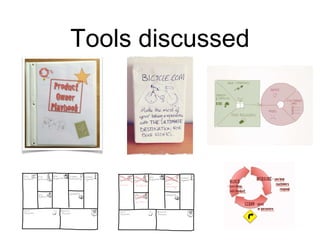 Tools discussed
 