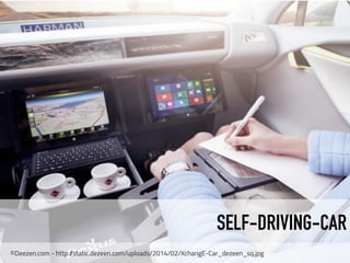 SELF-DRIVING-CAR
©Deezen.com - http://static.dezeen.com/uploads/2014/02/XchangE-Car_dezeen_sq.jpg
 
