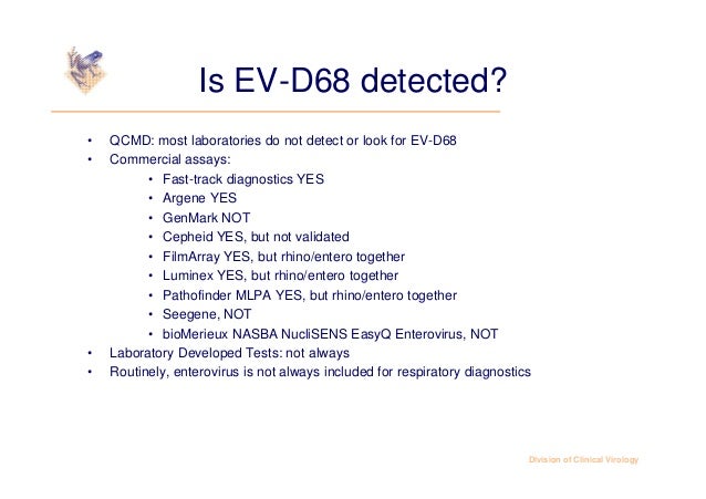 Enterovirus D68: an underestimated pathogen - Prof. Niesters