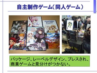 自主制作ゲーム（同人ゲーム）
パッケージ、レーベルデザイン、プレスされ、
商業ゲームと見分けがつかない。
 