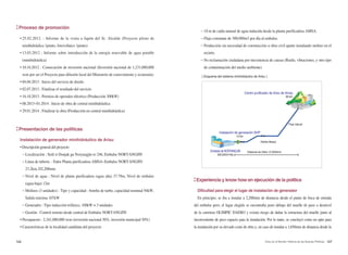 166 167Arisu en el Mundo: Historia de las Buenas Políticas
- 10 m de caída natural de agua inducida desde la planta purificadora AMSA.
- Flujo constante de 300,000m3 por día al embalse.
- Producción sin necesidad de construcción u obra civil aparte instalando molino en el
recinto.
- No reclamación ciudadana por inexistencia de causas (Ruido, vibraciones, y otro tipo
de contaminación del medio ambiente)
[ Esquema del sistema minihidráulico de Arisu ]
Experiencia y know how en ejecución de la política
Dificultad para elegir el lugar de instalación de generador
En principio, se iba a instalar a 2,200mm de distancia desde el punto de boca de entrada
del embalse pero, el lugar elegido se encontraba justo debajo del muelle de paso a desnivel
de la carretera OLIMPIC DAERO y existía riesgo de dañar la estructura del muelle junto al
inconveniente de poco espacio para la instalación. Por lo tanto, se concluyó como no apto para
la instalación por su elevado coste de obra y, en caso de instalar a 1,650mm de distancia desde la
Proceso de promoción
• 25.02.2012. : Informe de la visita a Japón del Sr. Alcalde (Proyecto piloto de
minihidráulica 1punto, fotovoltaico 1punto)
• 13.03.2012 : Informe sobre introducción de la energía renovable de agua potable
(minihidráulica)
• 10.10.2012 : Consecución de inversión nacional (Inversión nacional de 1,231,000,000
won por ser el Proyecto para difusión local del Ministerio de conovimiento y economía)
• 04.04.2013 : Inicio del servicio de diseño
• 02.07.2013 : Finalizar el resultado del servicio
• 16.10.2013 : Permiso de operador eléctrico (Producción 300kW)
• 08.2013~01.2014 : Inicio de obra de central minihidráulica
• 29.01.2014 : Finalizar la obra (Producción en central minihidráulica)
Presentacion de las políticas
Instalación de generador minihidráulico de Arisu
• Descripción general del proyecto
- Localización : Seúl si Donjak gu Noryangjin ro 246, Embalse NORYANGJIN
- Línea de tubería : Entre Planta purificadora AMSA~Embalse NORYANGJIN
23.2km, D2,200mm
- Nivel de agua : Nivel de planta purificadora (agua alta) 37.79m, Nivel de embalse
(agua baja) 12m
- Molinos (3 unidades) : Tipo y capacidad : bomba de turbo, capacidad nominal 94kW,
Salida máxima 107kW
- Generador : Tipo inducción trifásico, 100kW × 3 unidades
- Gestión : Control remoto desde central de Embalse NORYANGJIN
• Presupuesto : 2,341,000,000 won (inversión nacional 50%, inversión municipal 50%)
• Características de la localidad candidata del proyecto
Embalse de NORYANGJIN
300,000m3
/día
Instalación de generación SHP
12.0m
Distrito Banpo
Distancia de 23km, D 2200mm
Flujo natural
Centro purificador de Arisu de Amsa
36.0m
 