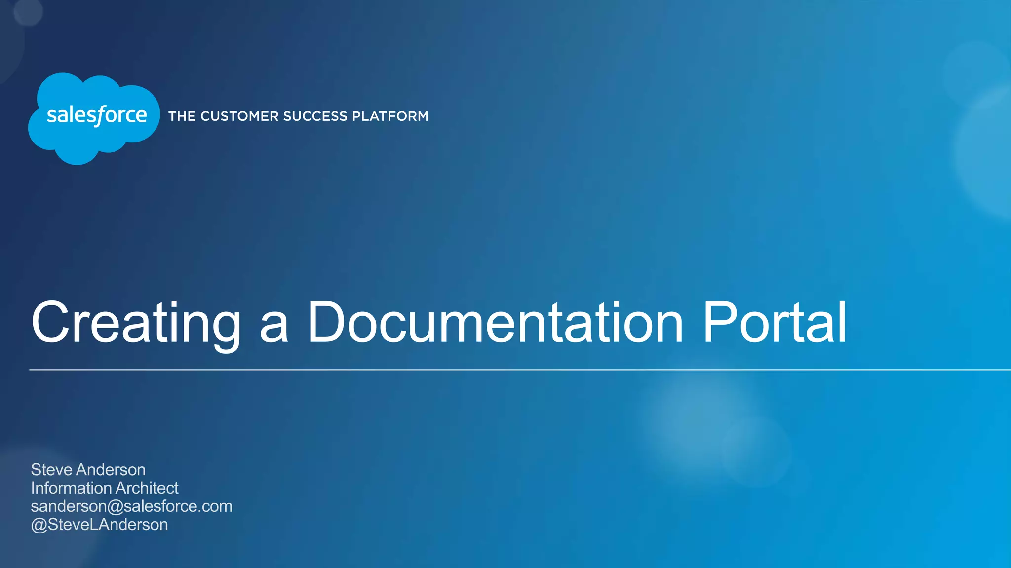 Creating a Documentation Portal | PPTX