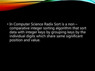 Radix sort | PPTX