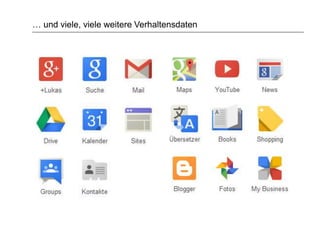 … und viele, viele weitere Verhaltensdaten
 