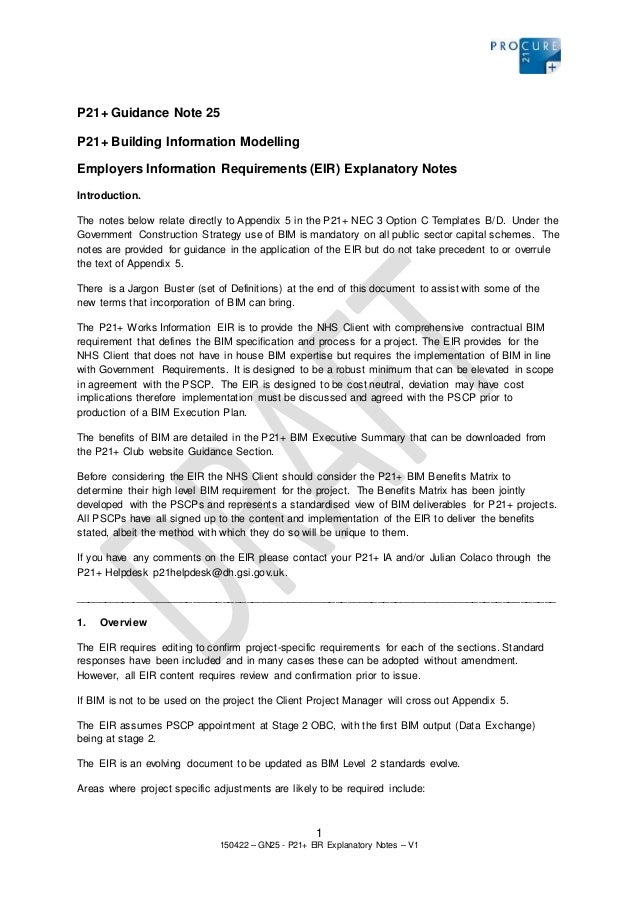 Employers Information Requirements (EIR) Explanatory Notes P21+ and…