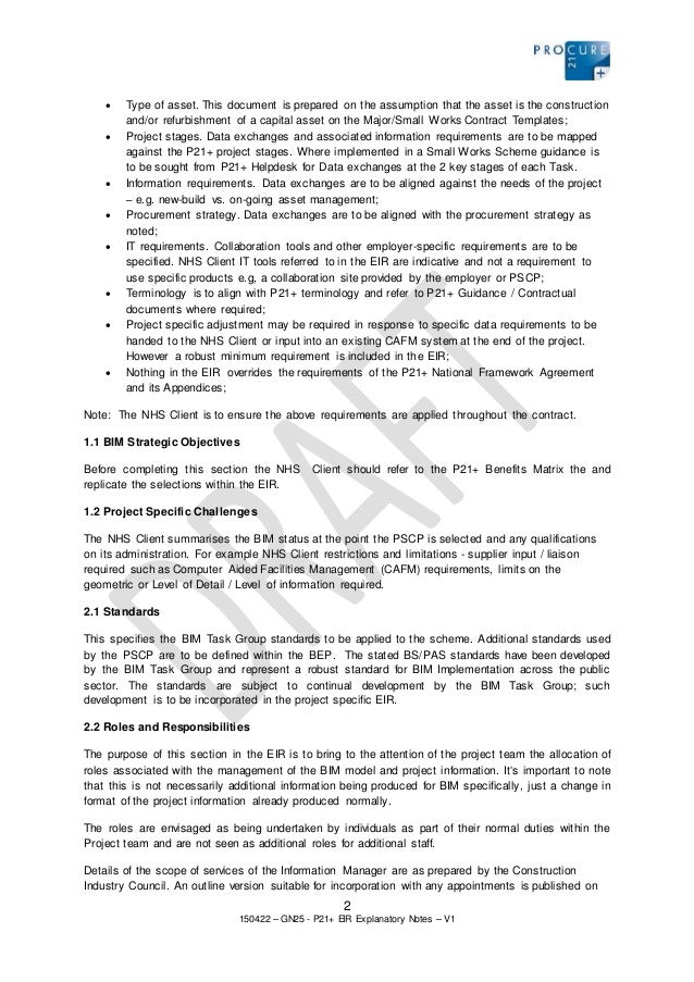 Employers Information Requirements (EIR) Explanatory Notes P21+ and…