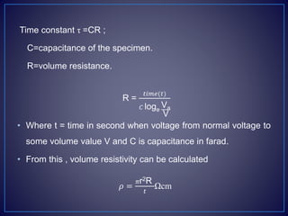 Measurement of DC resistivity | PPTX