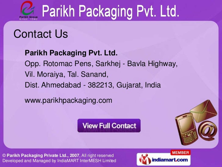 Parikh Packaging Pvt Ltd Ahmedabad india