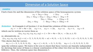 33
Dimension of a Solution Space
EXAMPLE
 