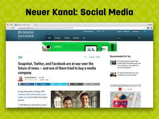 Neuer Kanal: Social Media
 